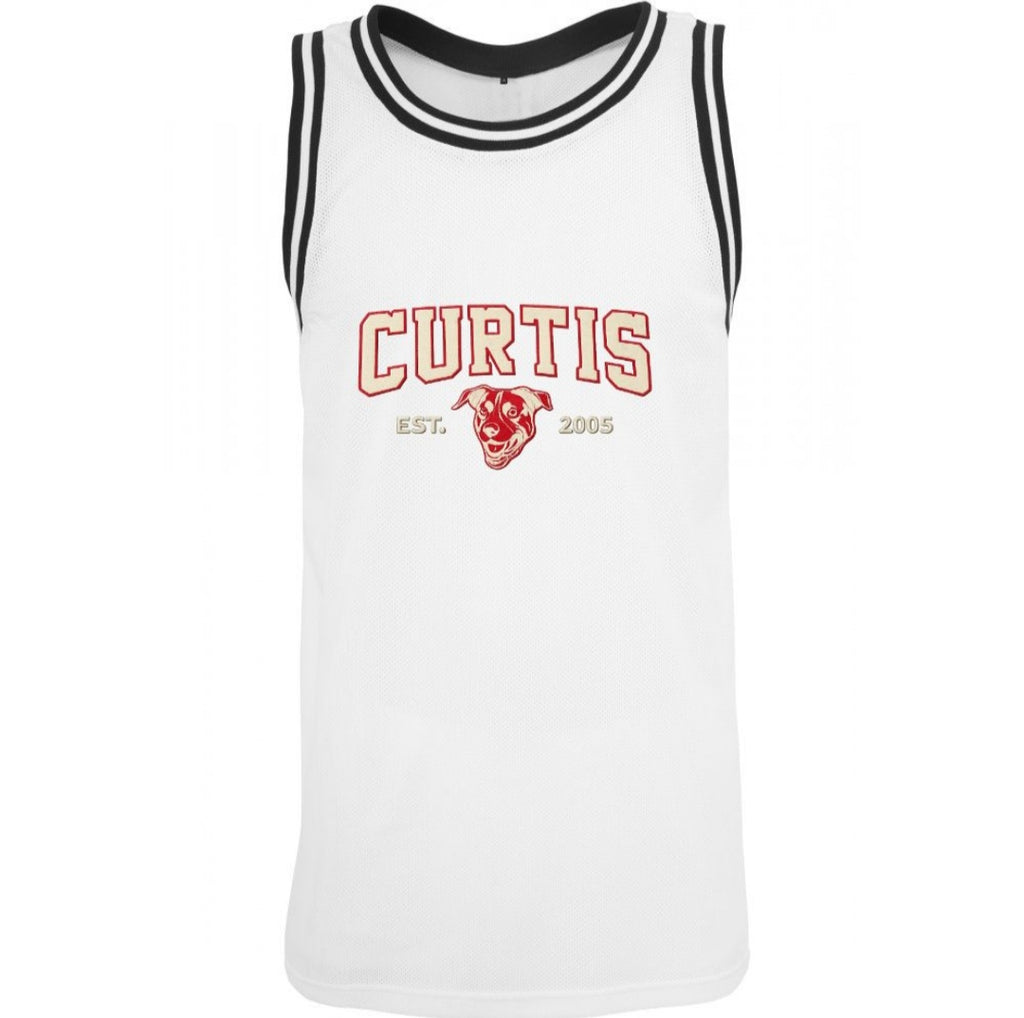 Débardeur style maillot de basket (White/Black)