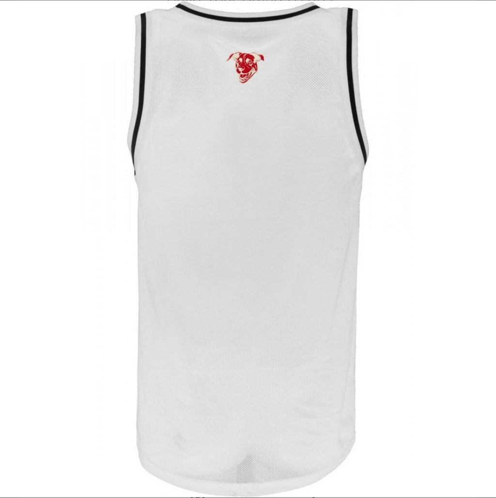 Débardeur style maillot de basket (White/Black)