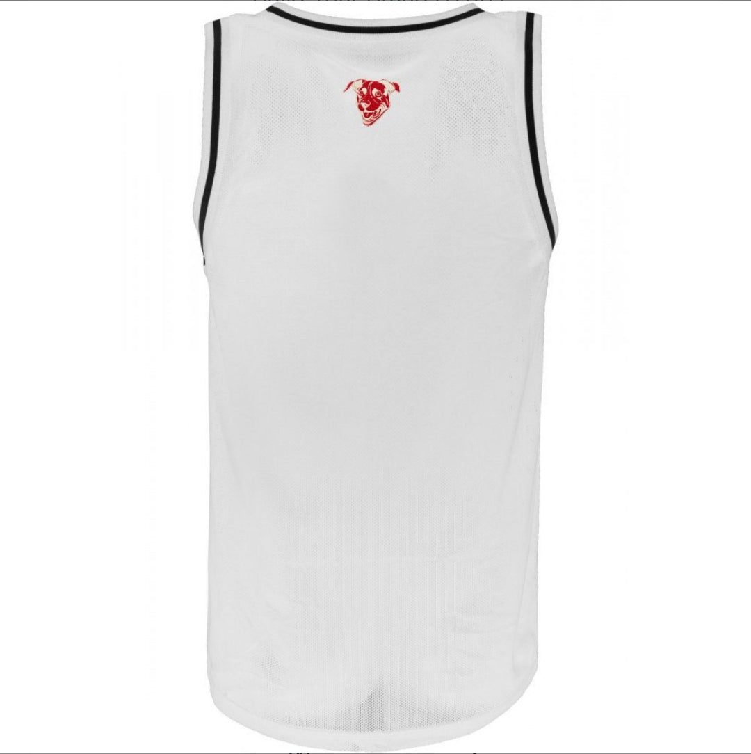 Débardeur style maillot de basket (White/Black)