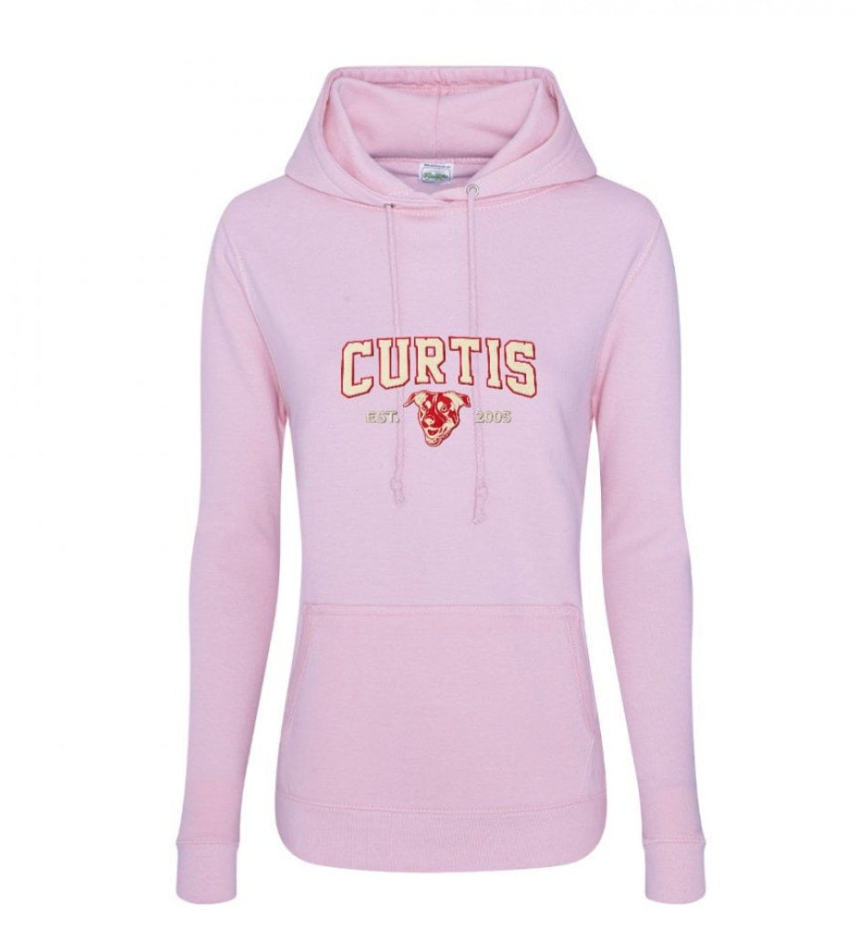 Sweat cintré à capuche Rose
