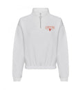 Sweat court col zippé Blanc