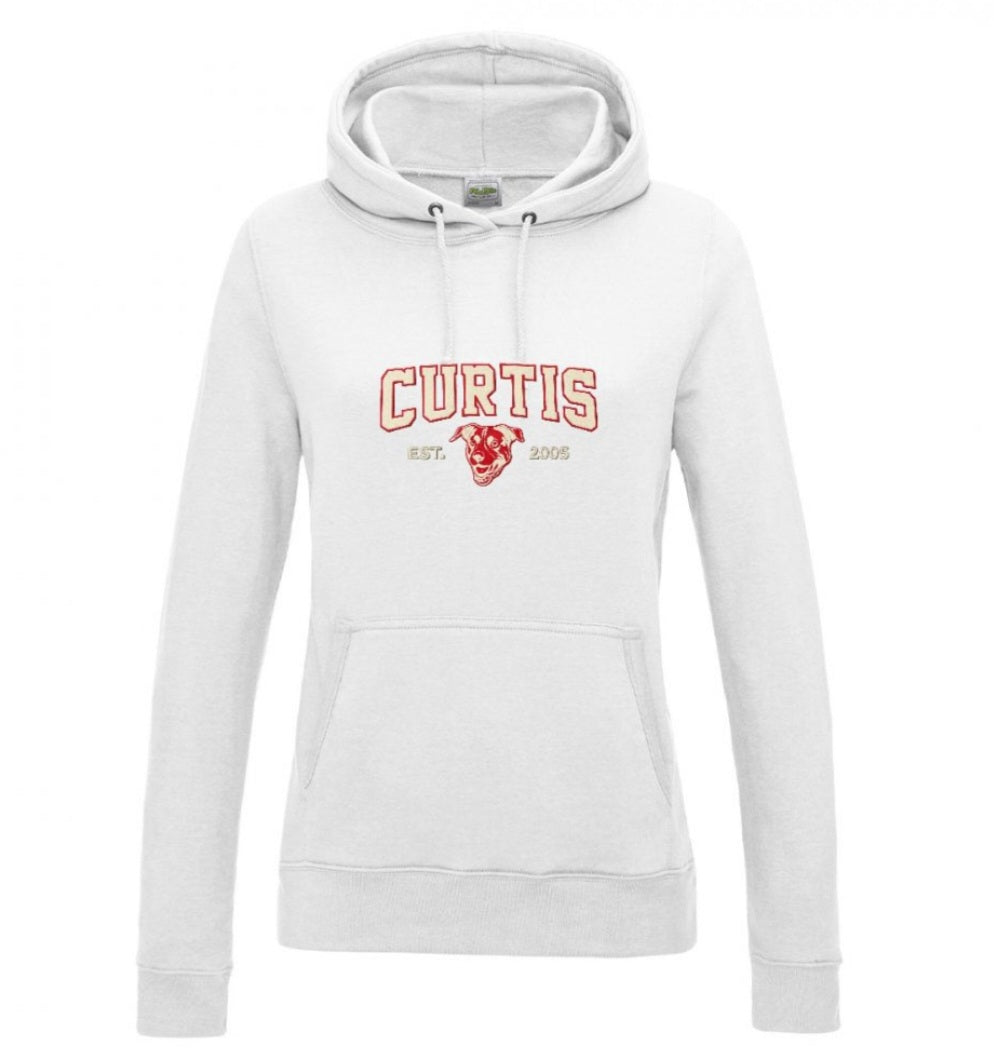 Sweat cintré à capuche Blanc