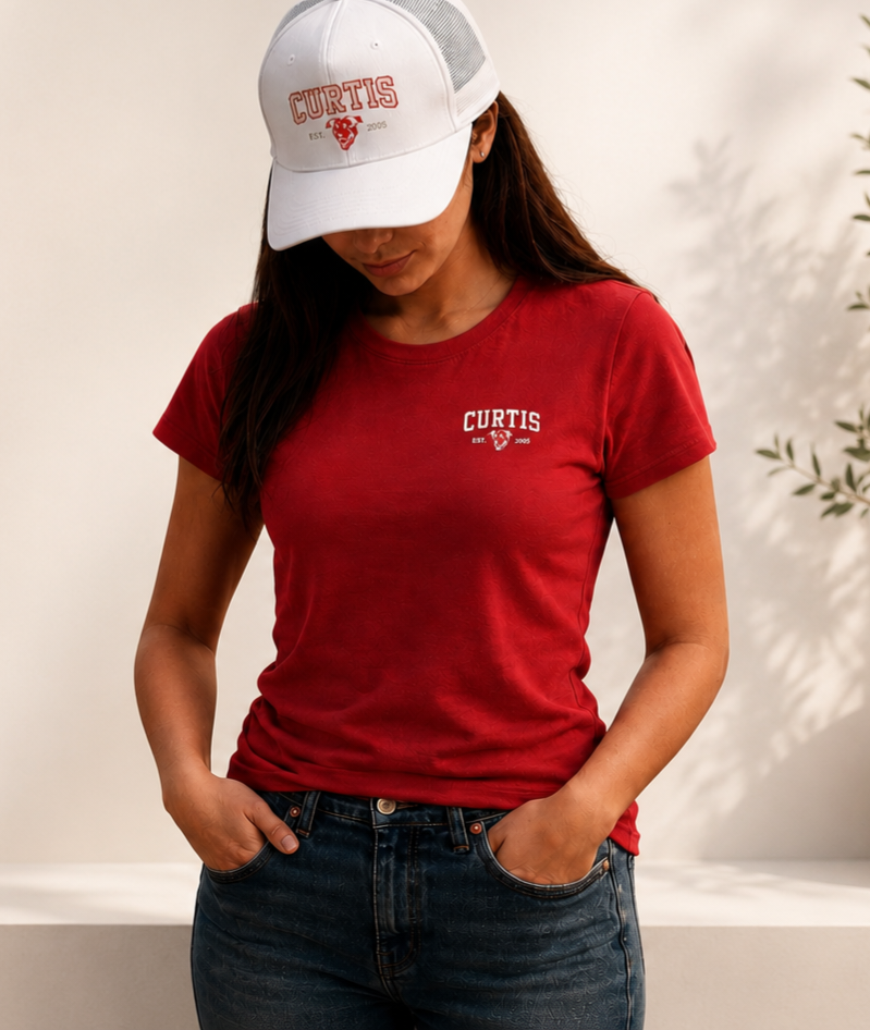 T-shirt red Curtis femme