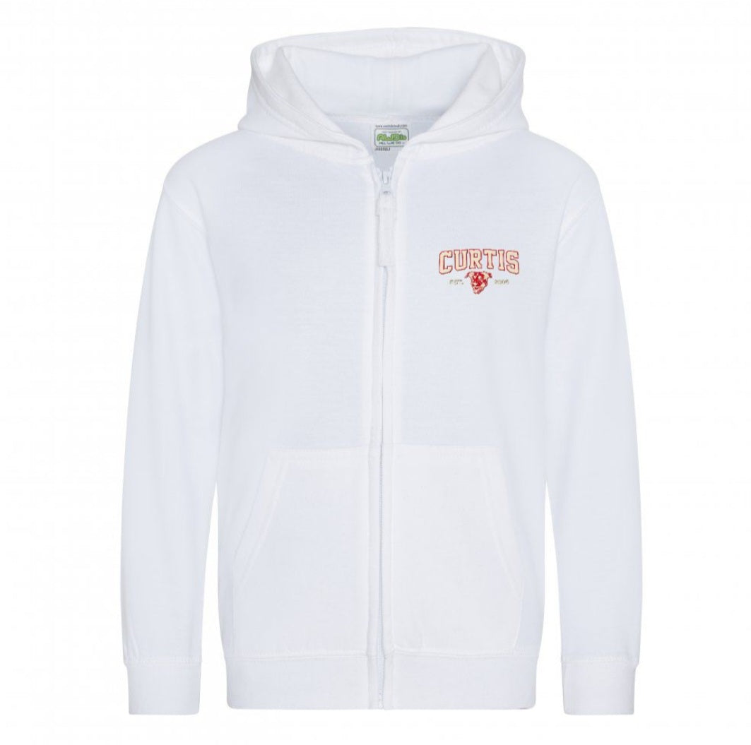 Sweat zippé enfant Curtis White